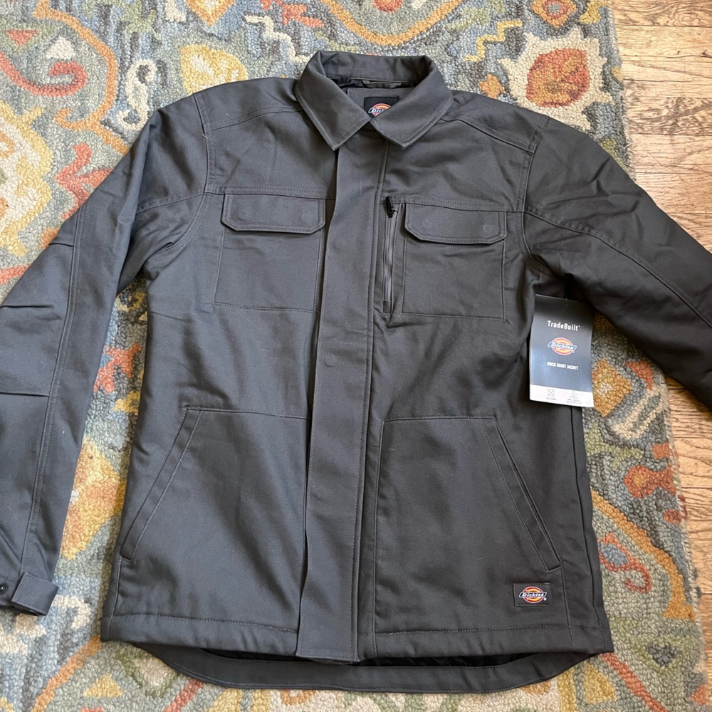Dickies Black Utility Work Jacket with Multiple Pockets